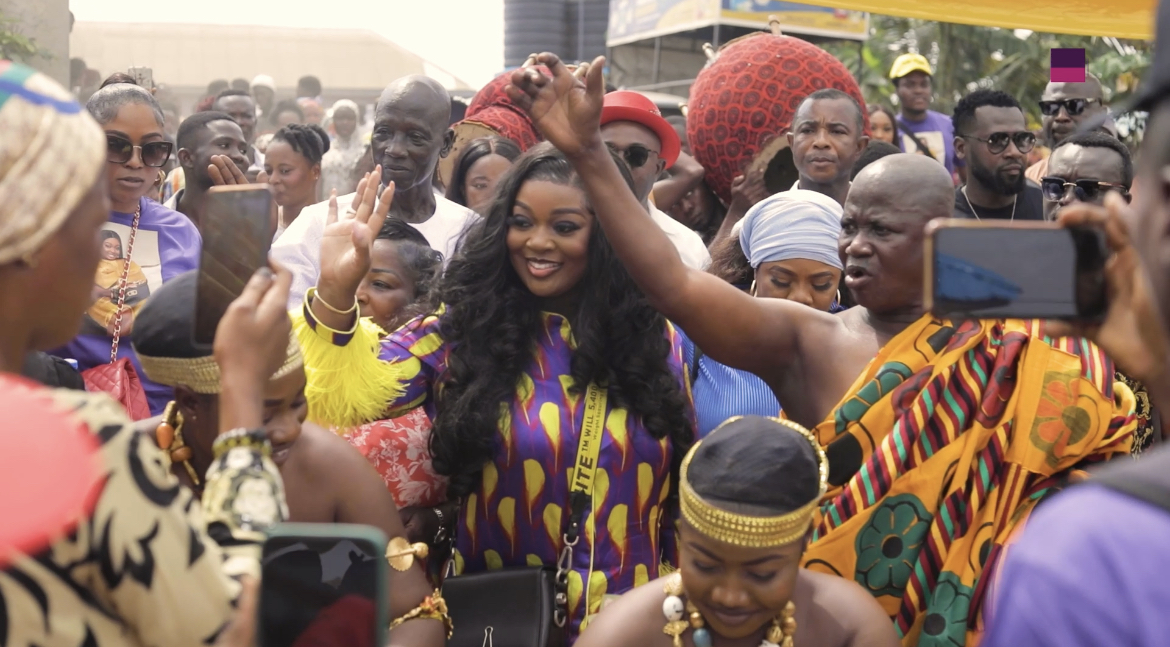 Jackie Appiah Builds Ultra Modern Toilet Facility In Her Hometown